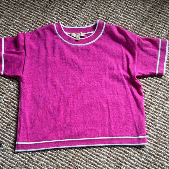 Michael Kors Sweaters - ⚜️ MICHAEL KORS Women’s Fuchsia Short Sleeve Sweater Size Small ⚜️